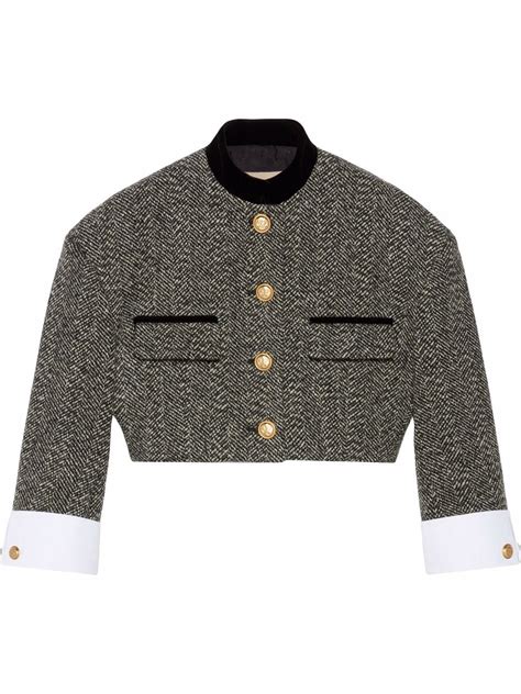 gucci tweed jackets|gucci cropped jacket.